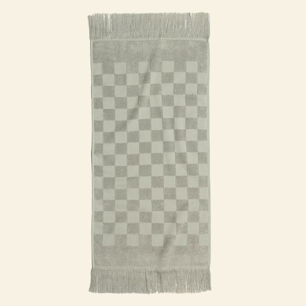 オーガニックコットン チェック柄テリーフェイスタオル