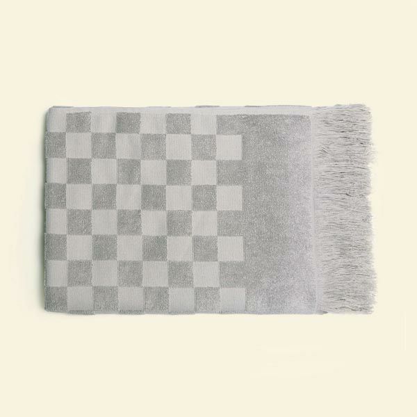 オーガニックコットン チェック柄テリーバスタオル