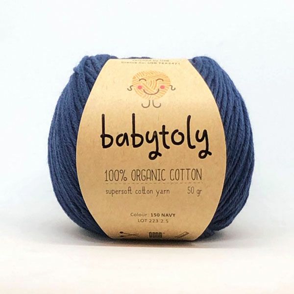 オーガニックコットン Supersoft Cotton yarn 50g Navy