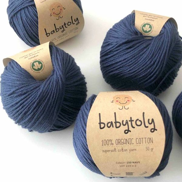 オーガニックコットン Supersoft Cotton yarn 50g Navy