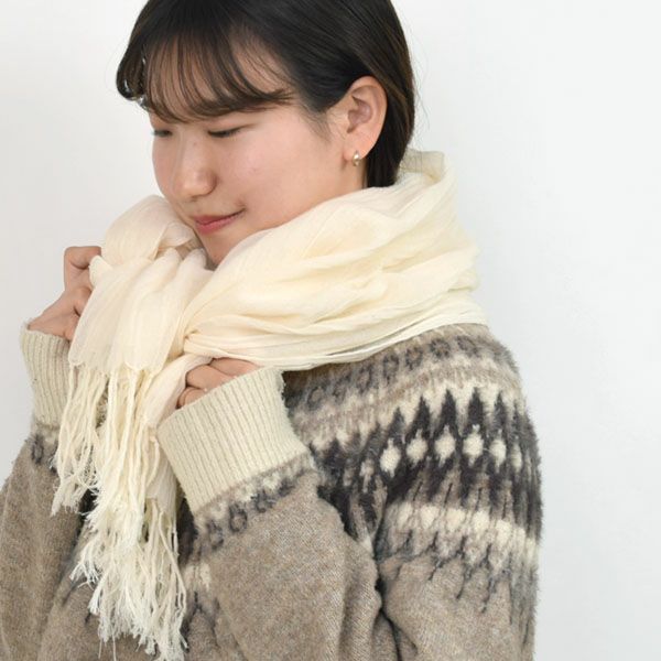 オーガニックコットン 大判ストール