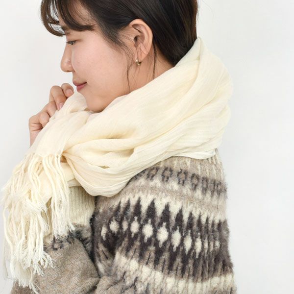 オーガニックコットン 大判ストール