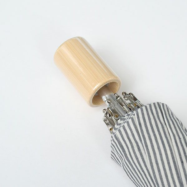 オーガニックコットン 折りたたみパラソル(日傘) ストライプ