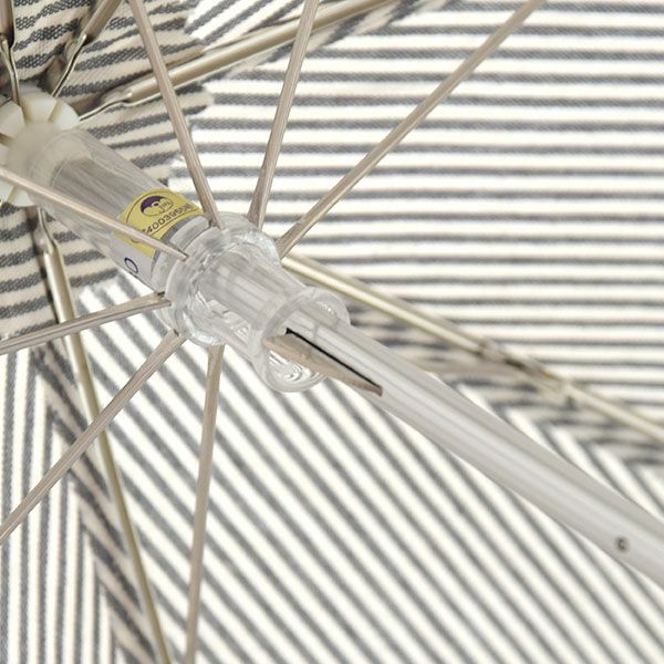 オーガニックコットン 折りたたみパラソル(日傘) ストライプ