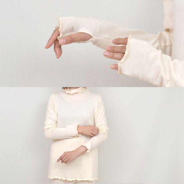 オーガニックコットン うっとりガーゼウォーマートップス