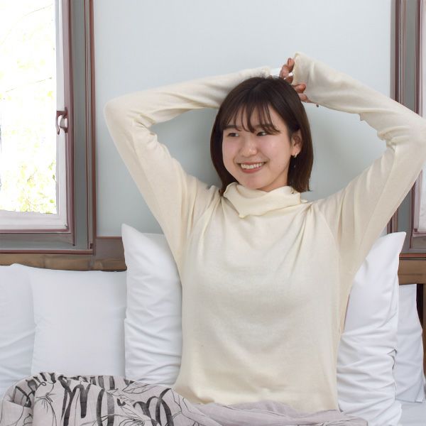 オーガニックコットン うっとりガーゼウォーマートップス