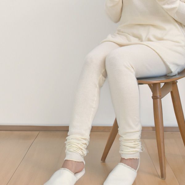 オーガニックコットン うっとりガーゼウォーマーレギンス