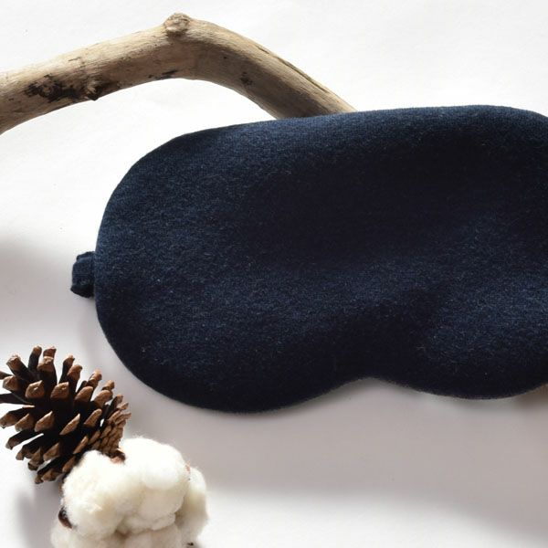 【別注】オーガニックコットン ビッグアイマスク ネイビー×チャコールグレー