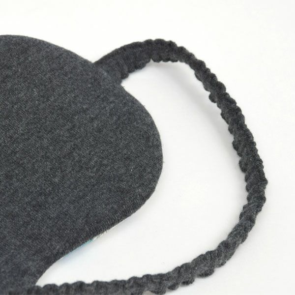 【別注】オーガニックコットン ビッグアイマスク フラワーブルー