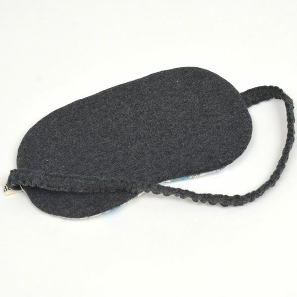 【別注】オーガニックコットン ビッグアイマスク フラワーブルー