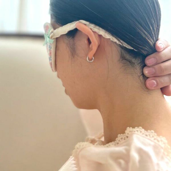 【別注】オーガニックコットン ビッグアイマスク モーブポピー