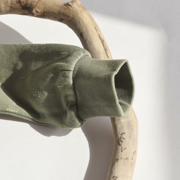 オーガニックコットン ベビーフリース足つきカバーオール