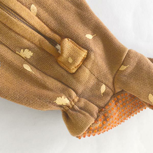 オーガニックコットン ベビーフリース足つきカバーオール