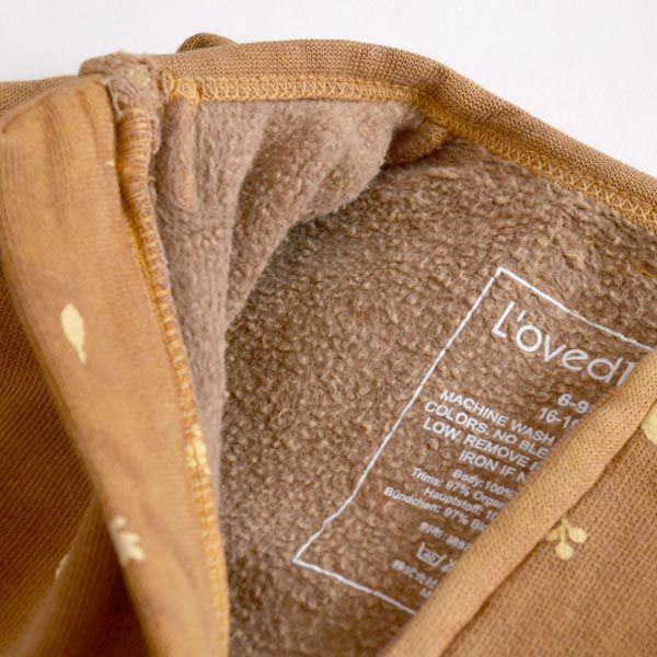 オーガニックコットン ベビーフリース足つきカバーオール