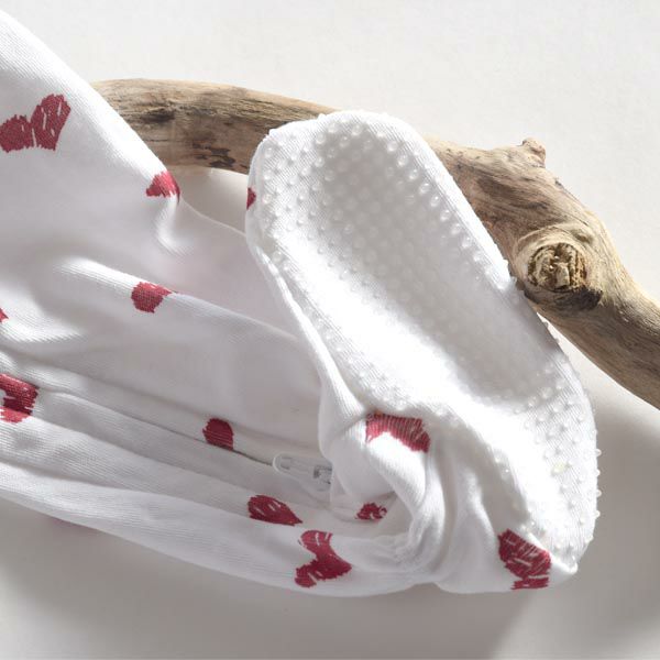 オーガニックコットン ベビー足つきカバーオールValentine's