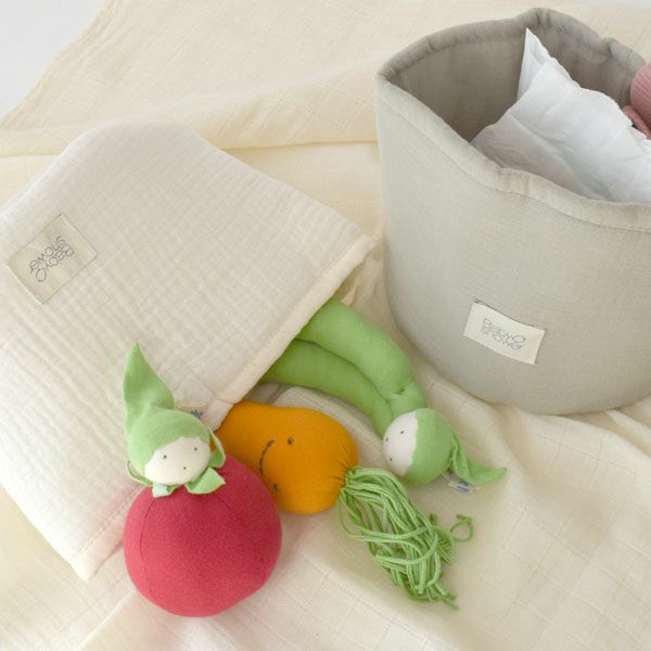 オーガニックコットン 収納バスケットS