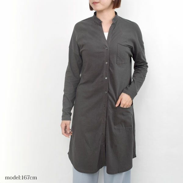 オーガニックコットン 薄地ハイゲージシャツコート
