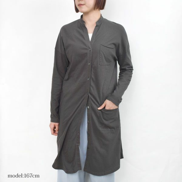 オーガニックコットン 薄地ハイゲージシャツコート