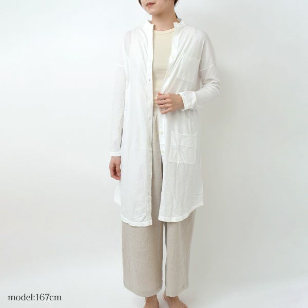 オーガニックコットン 薄地ハイゲージシャツコート