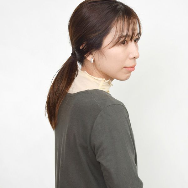 オーガニックコットン 薄地ハイゲージ7分袖ワンピース