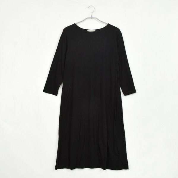 オーガニックコットン 薄地ハイゲージ7分袖ワンピース