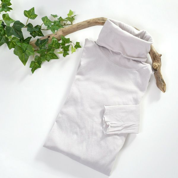 オーガニックコットン 薄手天竺タートルネック