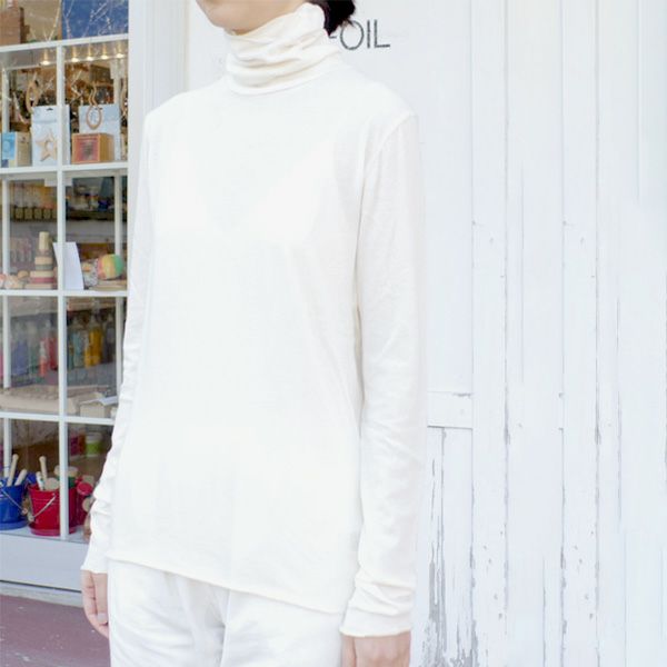 オーガニックコットン 薄手天竺タートルネック