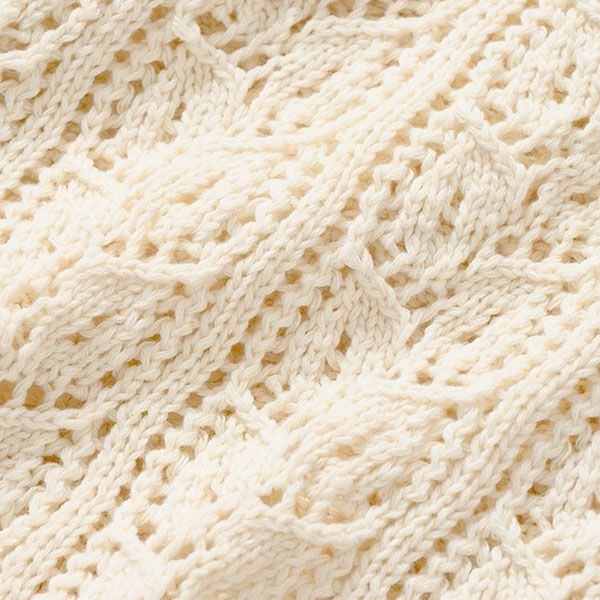 オーガニックコットン 透かし編みベスト