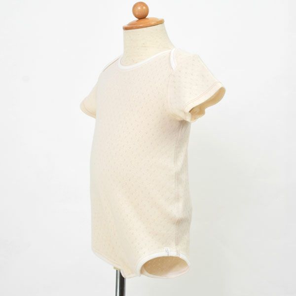 オーガニックコットン ベビーメッシュ半袖グレコ