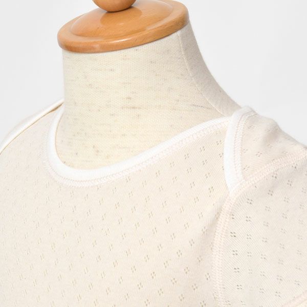 オーガニックコットン ベビーメッシュ半袖グレコ