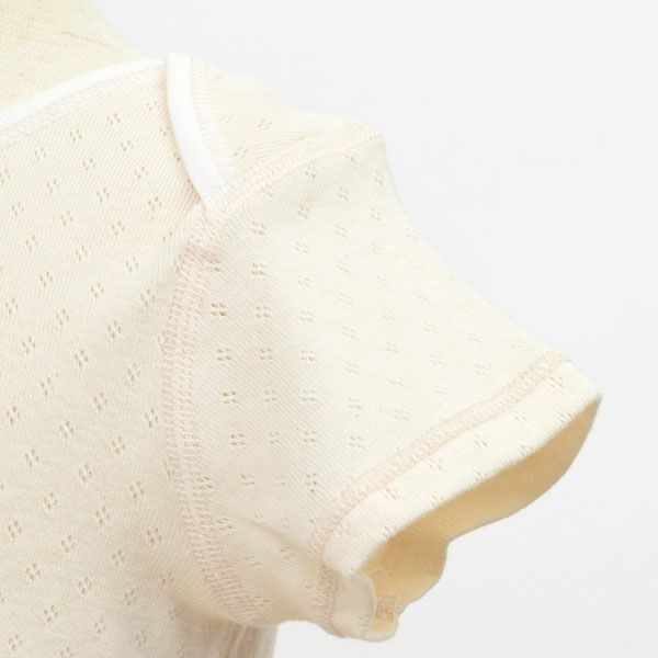 オーガニックコットン ベビーメッシュ半袖グレコ