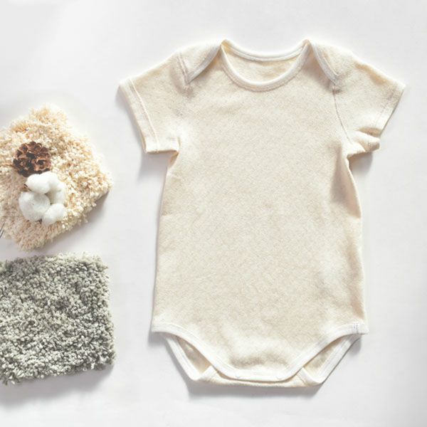 オーガニックコットン ベビーメッシュ半袖グレコ