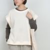 オーガニックコットン ワッフルベストトップス