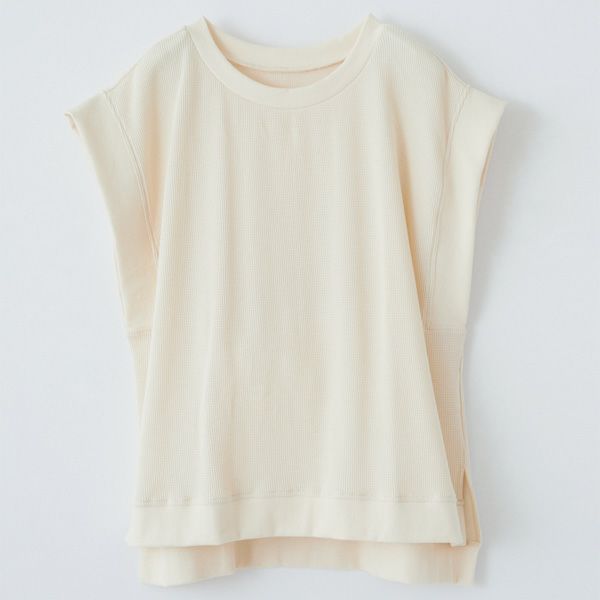 オーガニックコットン ワッフルベストトップス