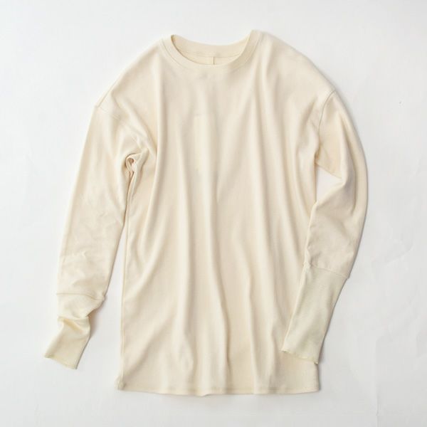 オーガニックコットン 長めリブ袖プルオーバー