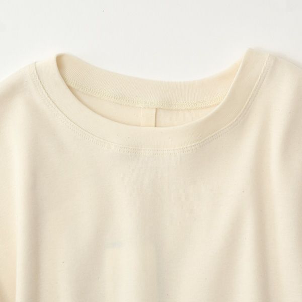 オーガニックコットン 長めリブ袖プルオーバー