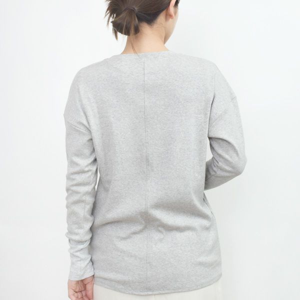 オーガニックコットン 長めリブ袖プルオーバー