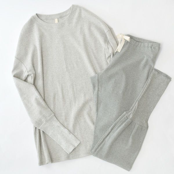 オーガニックコットン 長めリブ袖プルオーバー