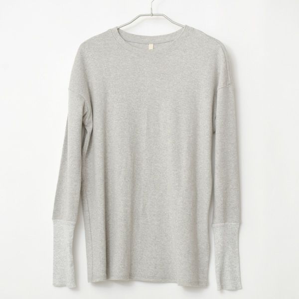 オーガニックコットン 長めリブ袖プルオーバー