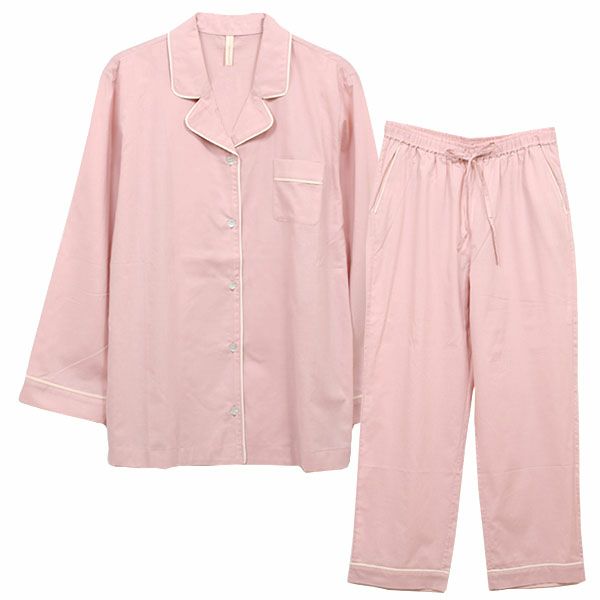 【SALE／30%OFF】オーガニックコットン 平織りスリーピングパジャマセット