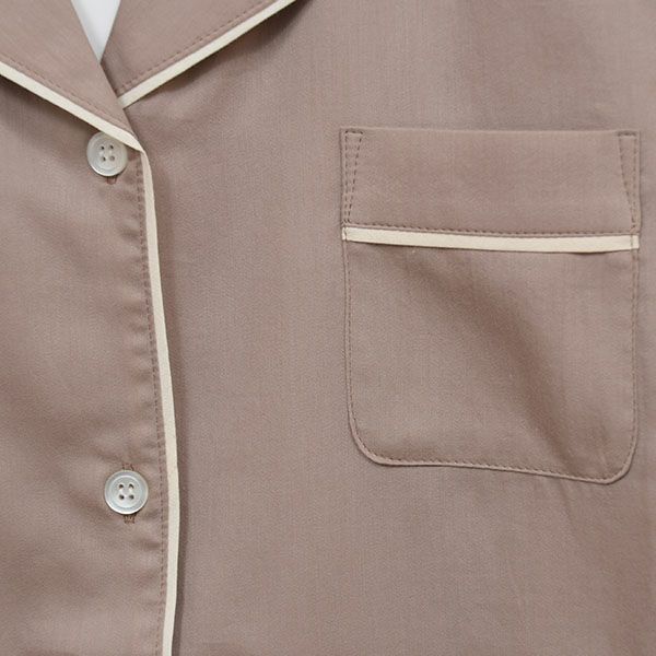 【SALE／30%OFF】オーガニックコットン 平織りスリーピングパジャマセット