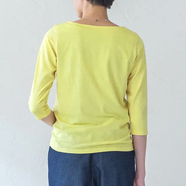 オーガニックコットン ボートネックトップ