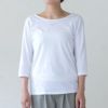 オーガニックコットン ボートネックトップ