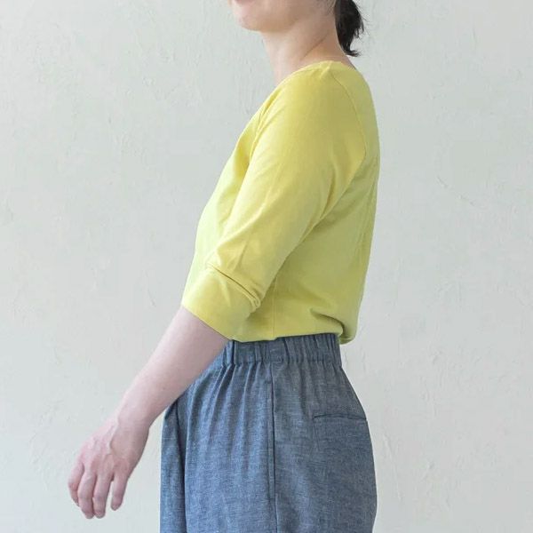 オーガニックコットン ボートネックトップ