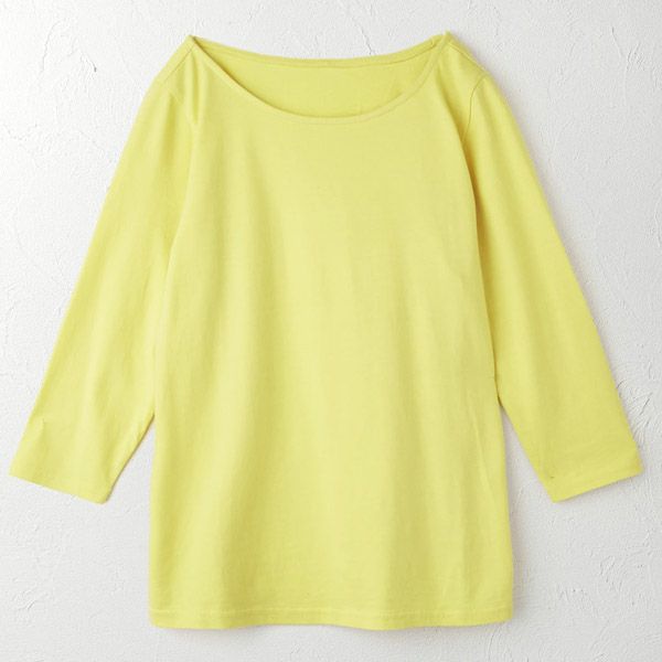 オーガニックコットン ボートネックトップ