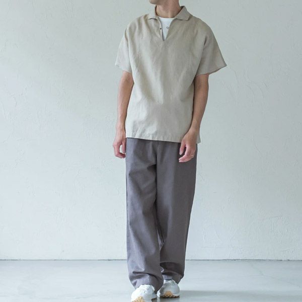 オーガニックコットン メンズツイルストレートパンツ