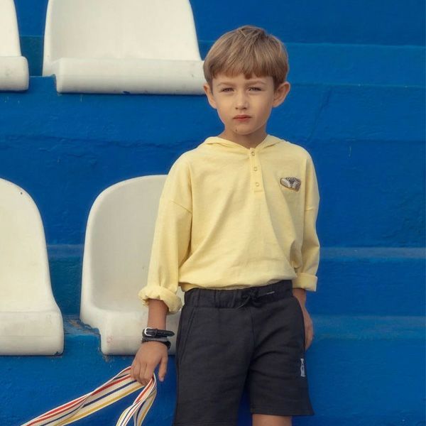 オーガニックコットン キッズ薄手ジョギングフーディ