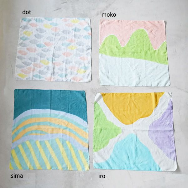 オーガニックコットン 手織ラクガキスカーフ