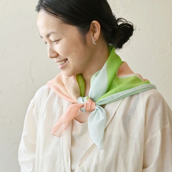 オーガニックコットン 手織ラクガキスカーフ