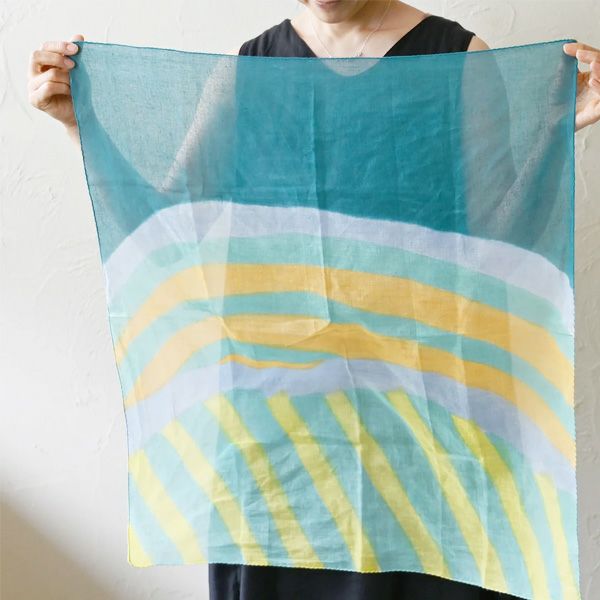 オーガニックコットン 手織ラクガキスカーフ